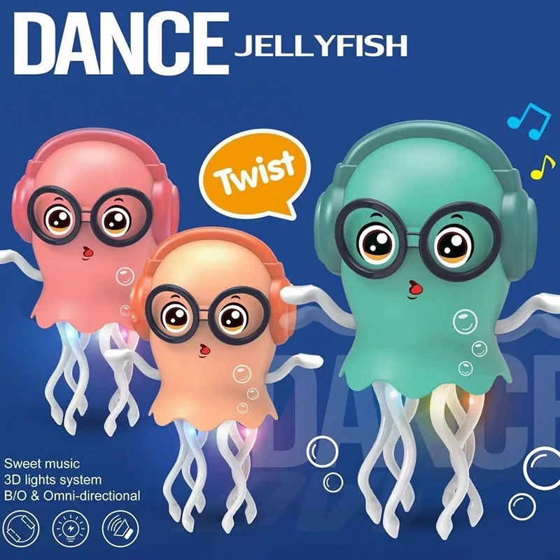 Electric Dancing Jellyfish Octopus Automatic Sensing Obstacle Avoidance Octopus Children's Toy Halloween Christmas Decorations