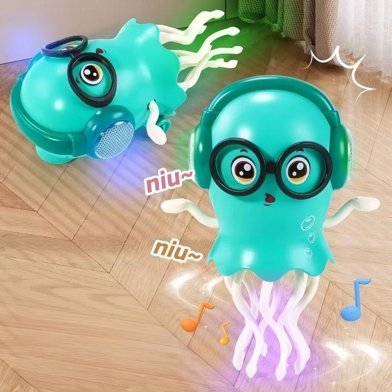 Electric Dancing Jellyfish Octopus Automatic Sensing Obstacle Avoidance Octopus Children's Toy Halloween Christmas Decorations