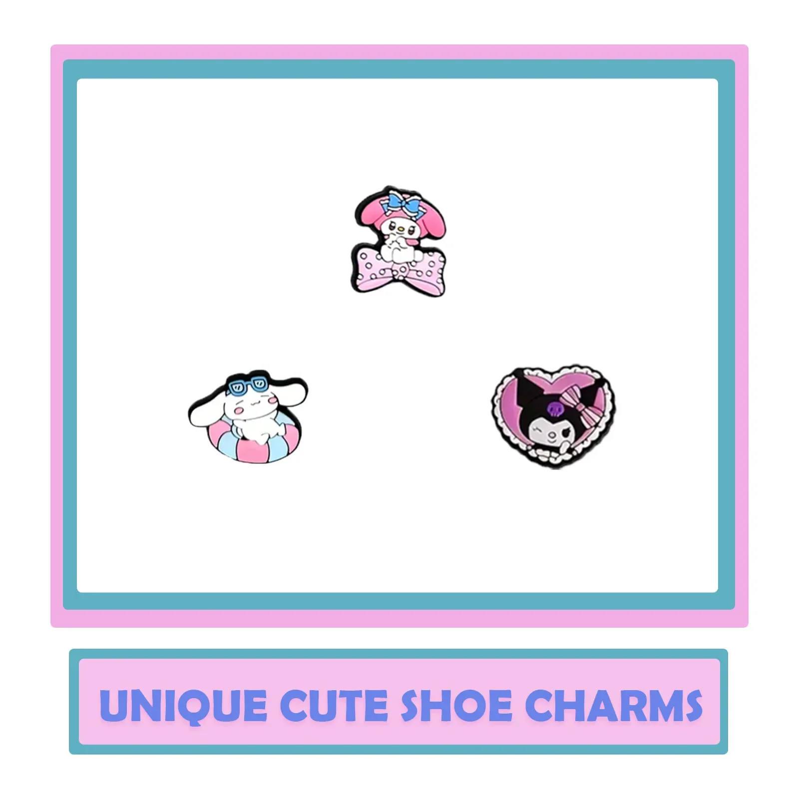 Random 30-100Pcs Sanrio Series Shoe Charms For Clogs Sandals Shoe Decorations Accessories Buckle For Christmas Birthday Gifts