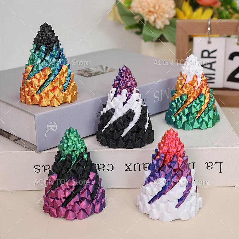46 Styles 3D Printed Spiral Cone Impossible Pyramid Passthrough Fidget Toy Stress Relief Screw Toys Christmas Tree Desktop Decor