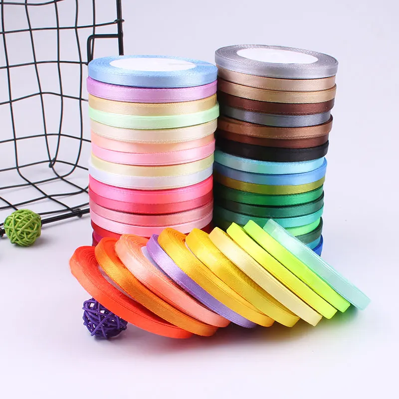 (25 Yards/roll) Silk Satin Ribbons Gift Wrapping Decoration Christmas Ribbons DIY Handmade Supplies Ribbon 6/10/15/20/25/40/50mm