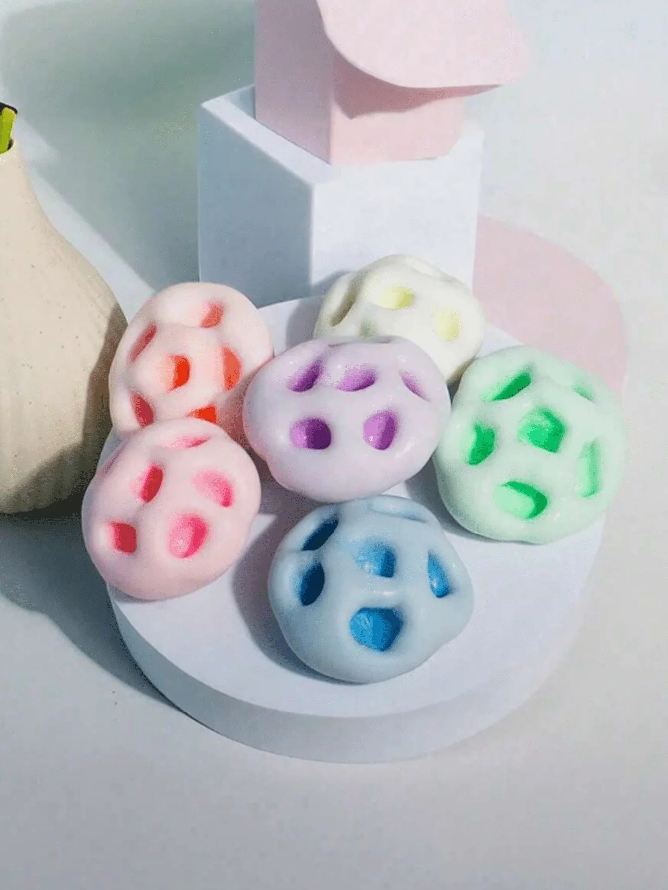 1Pc Ice Cream Squeeze Stress Ball, Plasticine Stress Relief Ball, New Stress Relief Toy, Squeeze Sensory Toy, Slow Rebound Stress Relief Ball, Perfect Gift, Birthday Gift, Christmas Gift, Holiday Gift