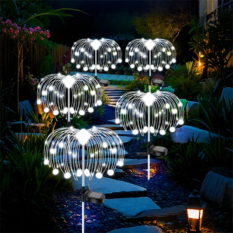 Solar Fairy Garden Lights Outdoor Waterproof Firework Lights for Yard Patio Walkway Pathway Party Christmas Balcony Decorative