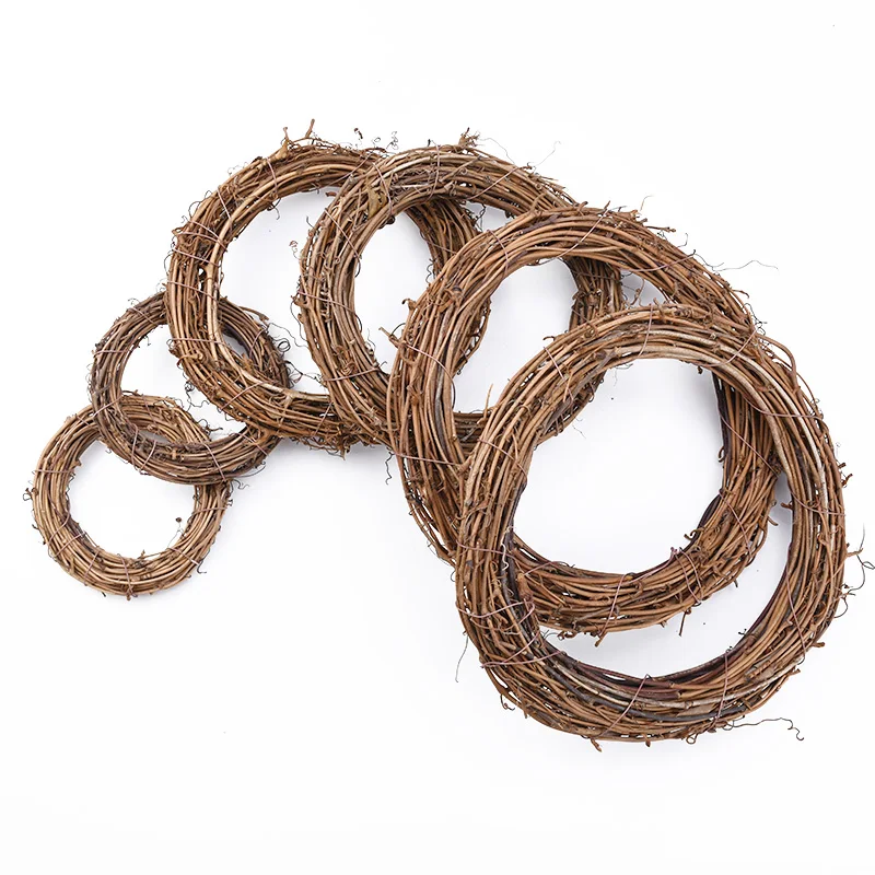10cm/15cm/20cm Artificial Rattan Frame Home wedding Christmas party Outdoor Garden Decor DIY Bride Wreath Door hanging accessory