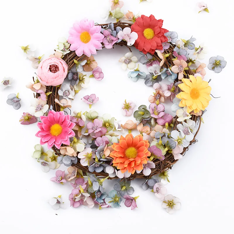 10cm/15cm/20cm Artificial Rattan Frame Home wedding Christmas party Outdoor Garden Decor DIY Bride Wreath Door hanging accessory