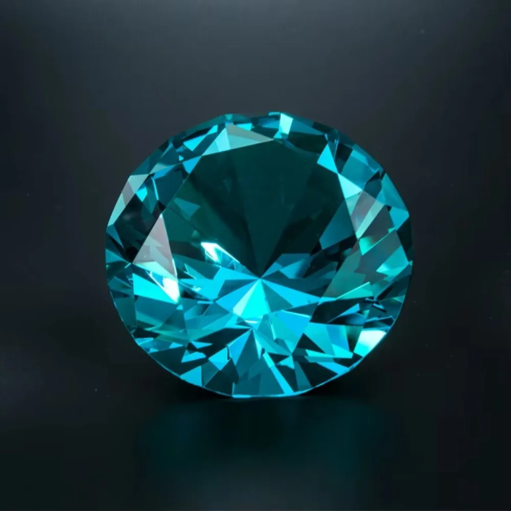 Colors Crystal Diamond Shaped Paperweight Decorative Cut Glass Giant Gemstone Wedding Home Decoration Christmas Gift