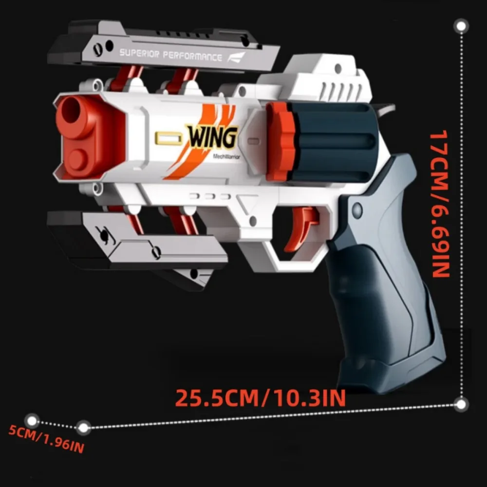 Soft Bullets Revolver Guns Toy Rapid Deformation Manual Loading Outdoor Sports Shooting Game for Children Christmas Gift