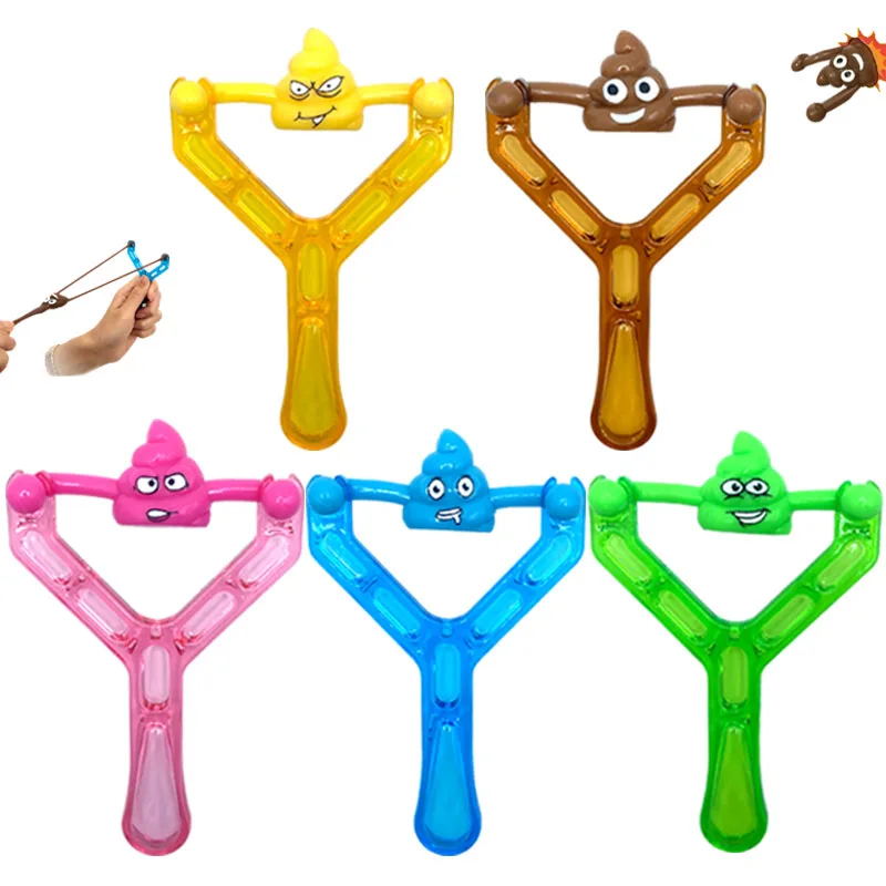 10/20/30Pcs Creative Prank Funny Ejection Poop Slingshot Feces Venting Pressure Halloween and Christmas Carnival Gifts