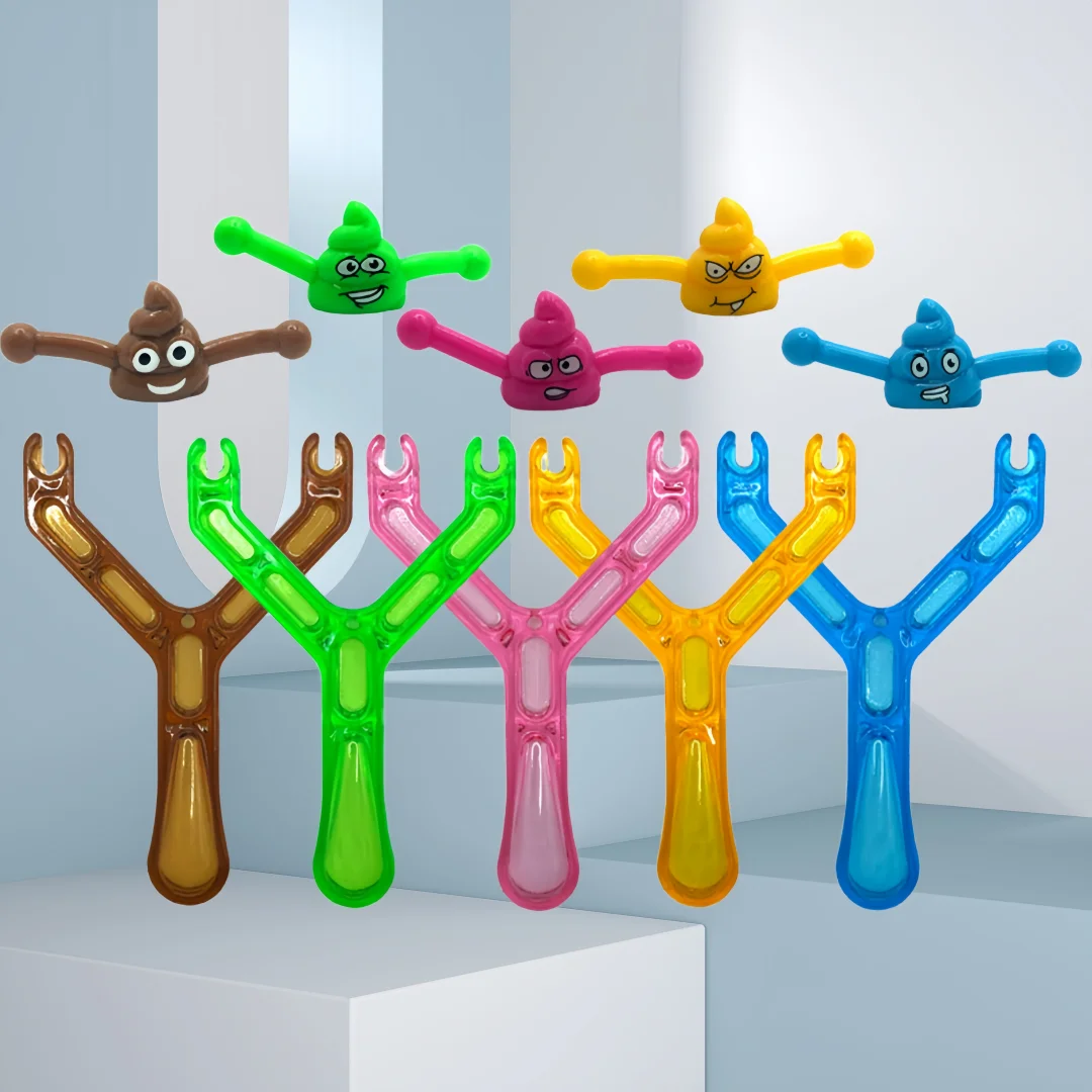 10/20/30Pcs Creative Prank Funny Ejection Poop Slingshot Feces Venting Pressure Halloween and Christmas Carnival Gifts