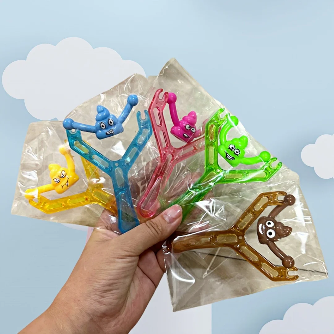 10/20/30Pcs Creative Prank Funny Ejection Poop Slingshot Feces Venting Pressure Halloween and Christmas Carnival Gifts