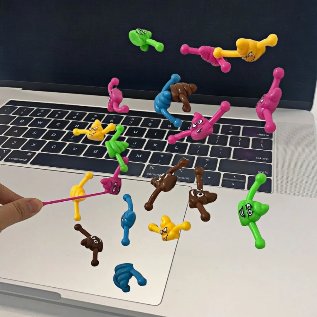 10/20/30Pcs Creative Prank Funny Ejection Poop Slingshot Feces Venting Pressure Halloween and Christmas Carnival Gifts
