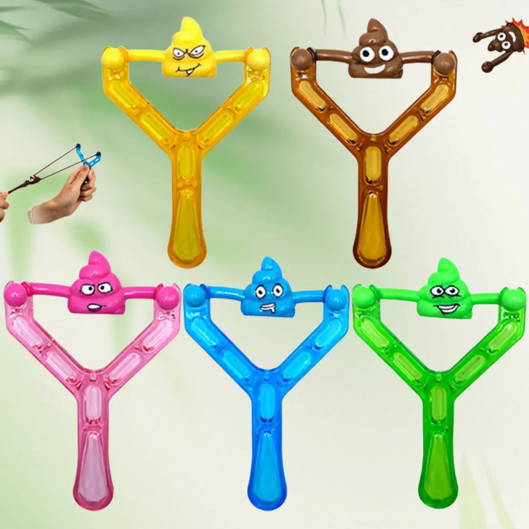 10/20/30Pcs Creative Prank Funny Ejection Poop Slingshot Feces Venting Pressure Halloween and Christmas Carnival Gifts