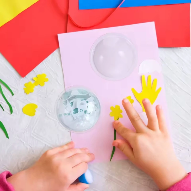 10/20/50/100PCS Plastic Transparent Hemisphere Cover DIY Candy Dome Set Christmas Halloween Party Toys Gift Packaging Cover