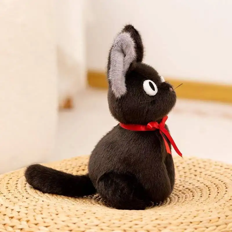 Latest Witch Little Black Cat Kawaii Stuffed Plush Toy Handmade Doll Cartoon Anime Cute Children's Birthday Gift Doll Christmas