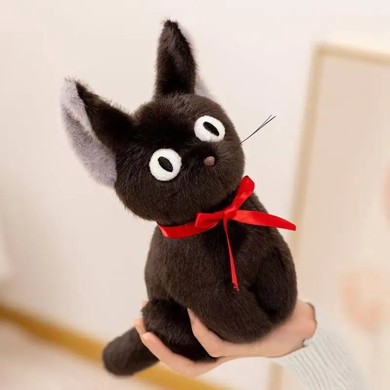 Latest Witch Little Black Cat Kawaii Stuffed Plush Toy Handmade Doll Cartoon Anime Cute Children's Birthday Gift Doll Christmas