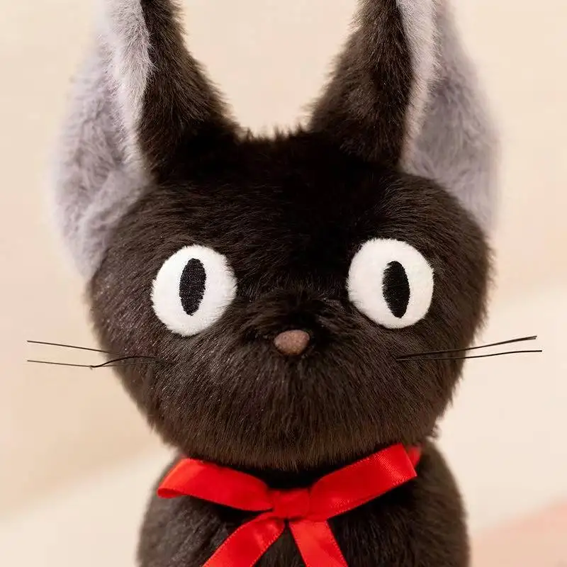Latest Witch Little Black Cat Kawaii Stuffed Plush Toy Handmade Doll Cartoon Anime Cute Children's Birthday Gift Doll Christmas