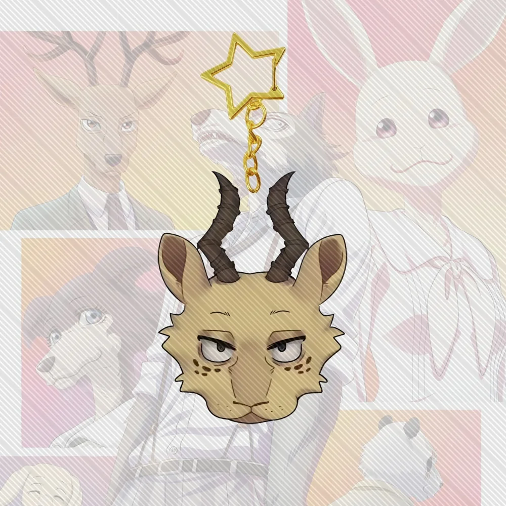 6CM Hot Anime BEASTARS Acrylic Keychain Cosplay Charm Characters Ornament Accessories Good Christmas Gifts