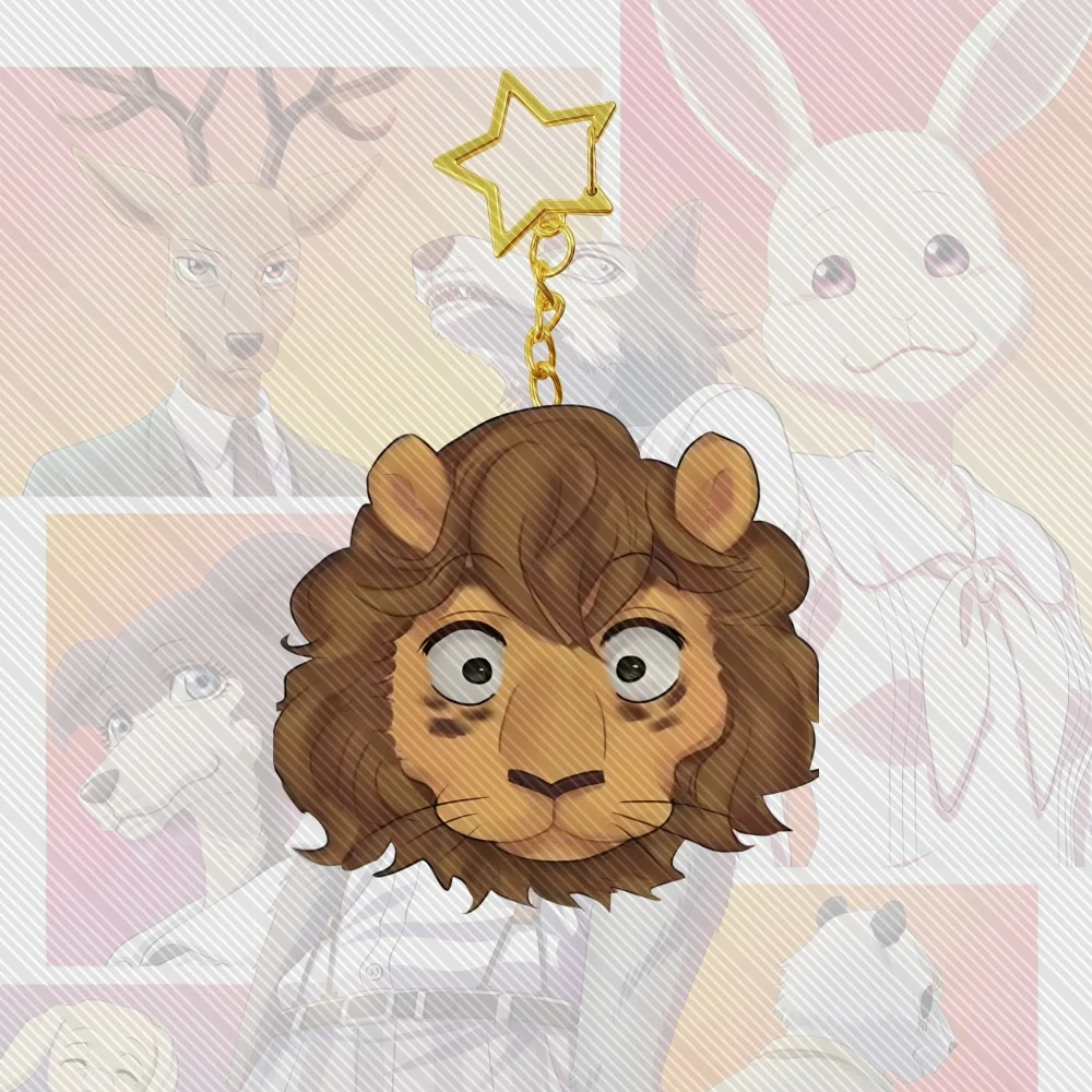 6CM Hot Anime BEASTARS Acrylic Keychain Cosplay Charm Characters Ornament Accessories Good Christmas Gifts