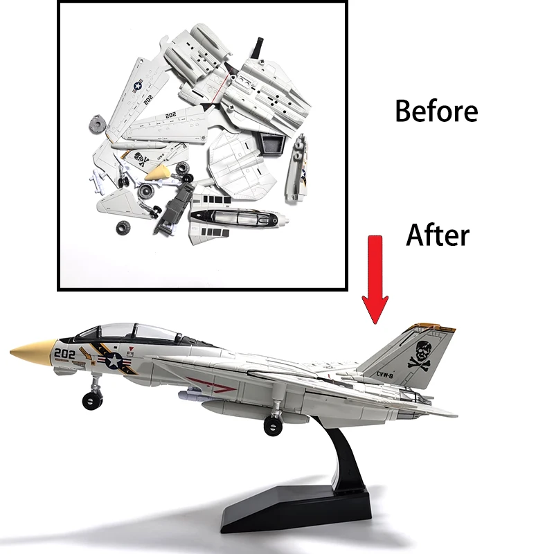DIY Creative Military Building Blocks SU-57 Heavy Stealth Fighter F-22 F14 B-2 Airplane Model Toys Boys Christmas Gifts