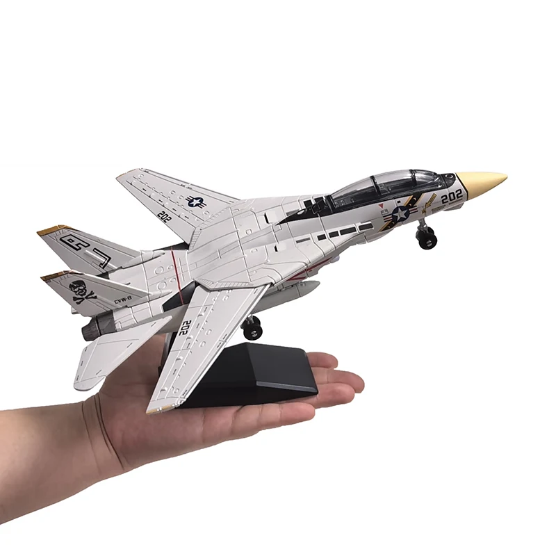 DIY Creative Military Building Blocks SU-57 Heavy Stealth Fighter F-22 F14 B-2 Airplane Model Toys Boys Christmas Gifts