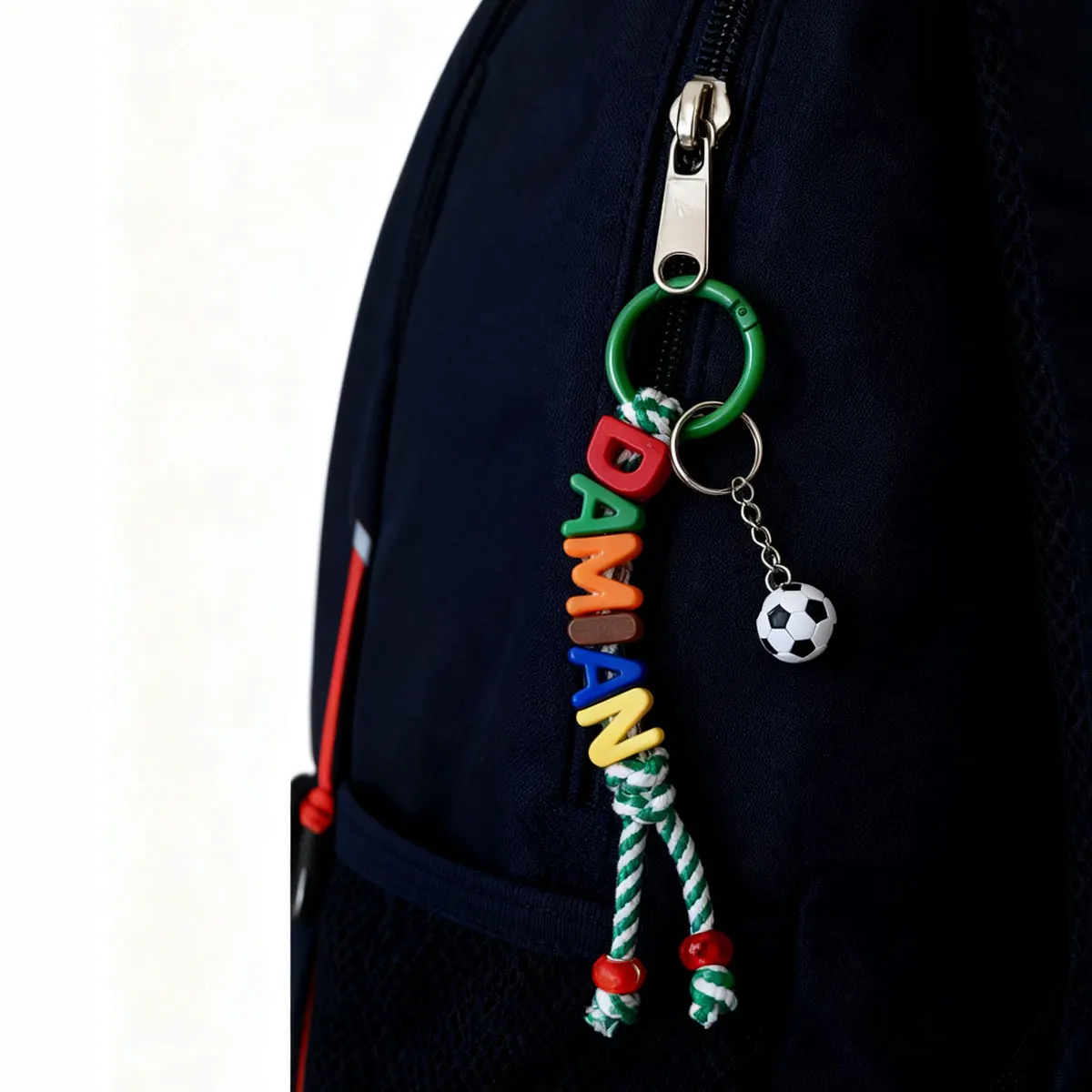 1pc Personalized Sports Braided Acrylic Letter Keychain, Backpack Charm, Unique Gift/Christmas Gift for Sports Enthusiasts