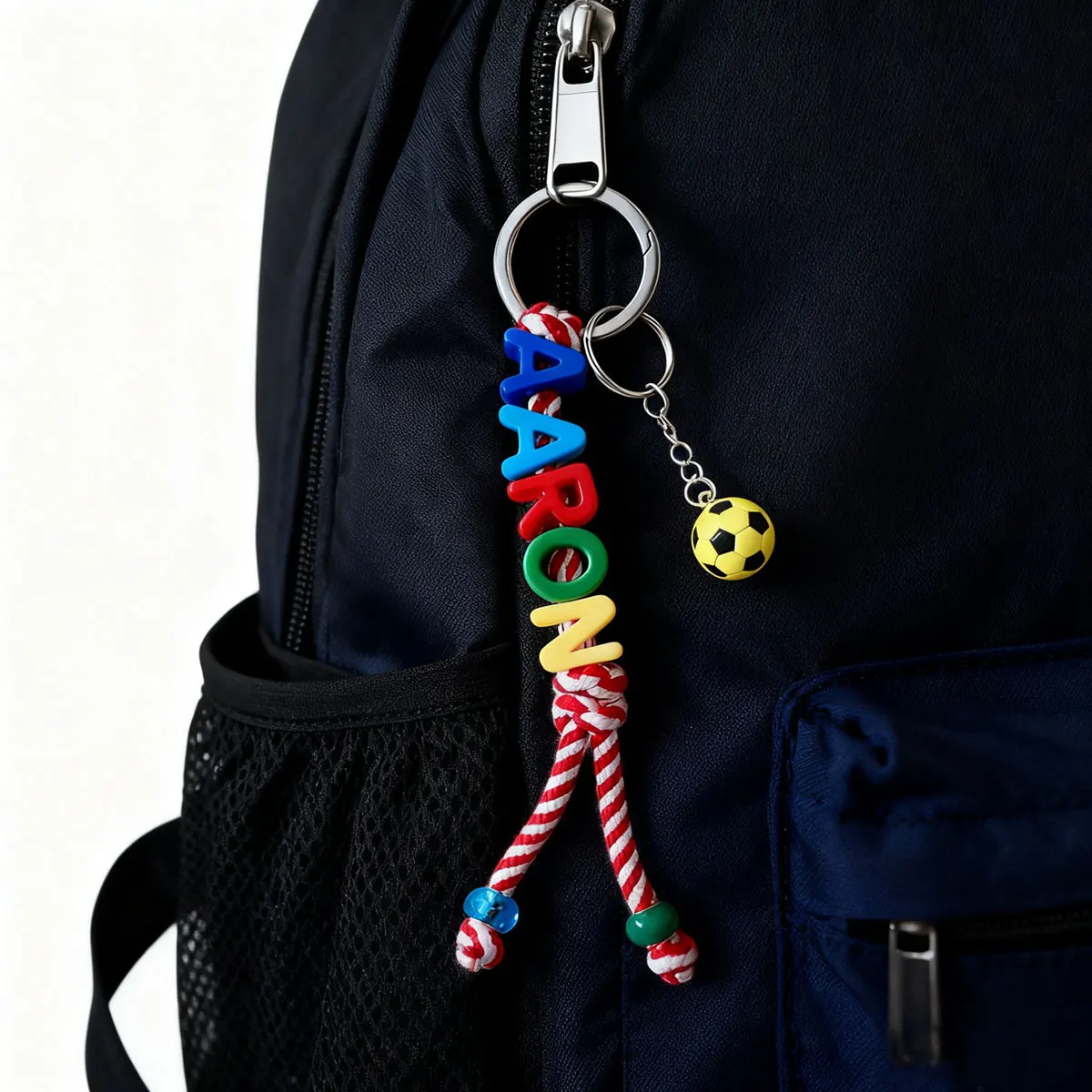 1pc Personalized Sports Braided Acrylic Letter Keychain, Backpack Charm, Unique Gift/Christmas Gift for Sports Enthusiasts