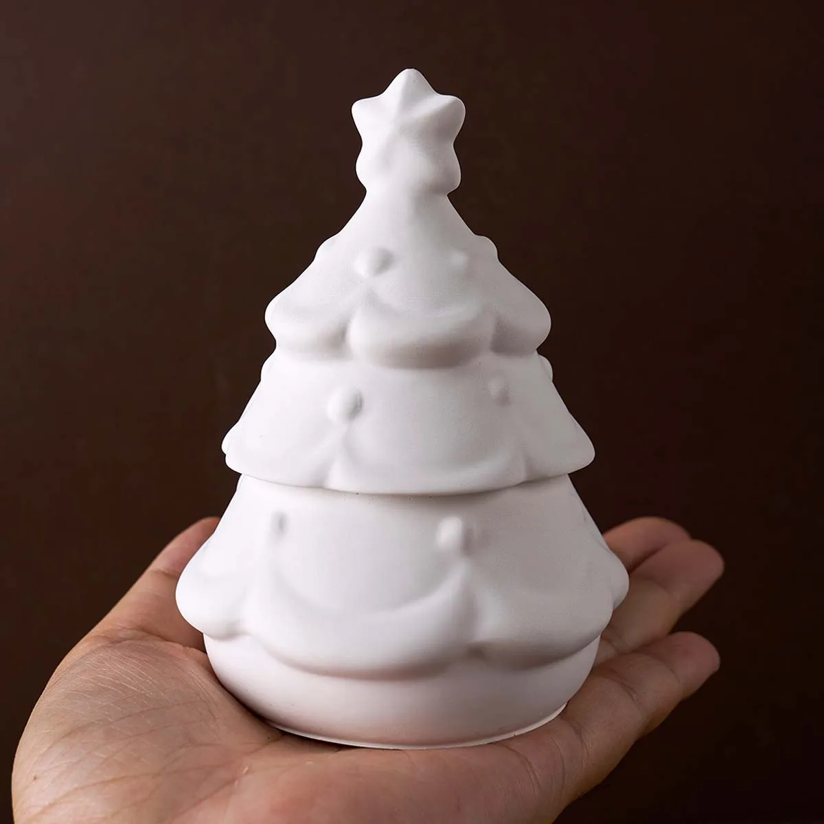 Christmas Tree Santa Claus Candle Jar Mold DIY Handmade Christmas Ornament Plaster Resin Craft Casting Molds Home Party Decor