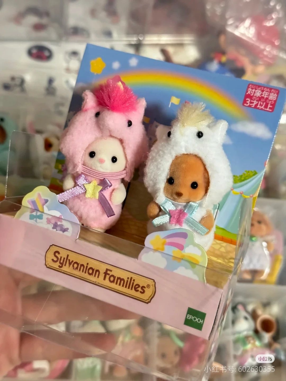 Original Japan Sylvanian Families Anime Figures Christmas Set Robot Unicorn Attack Toy Dressing Party Doll Festival Limited Gift
