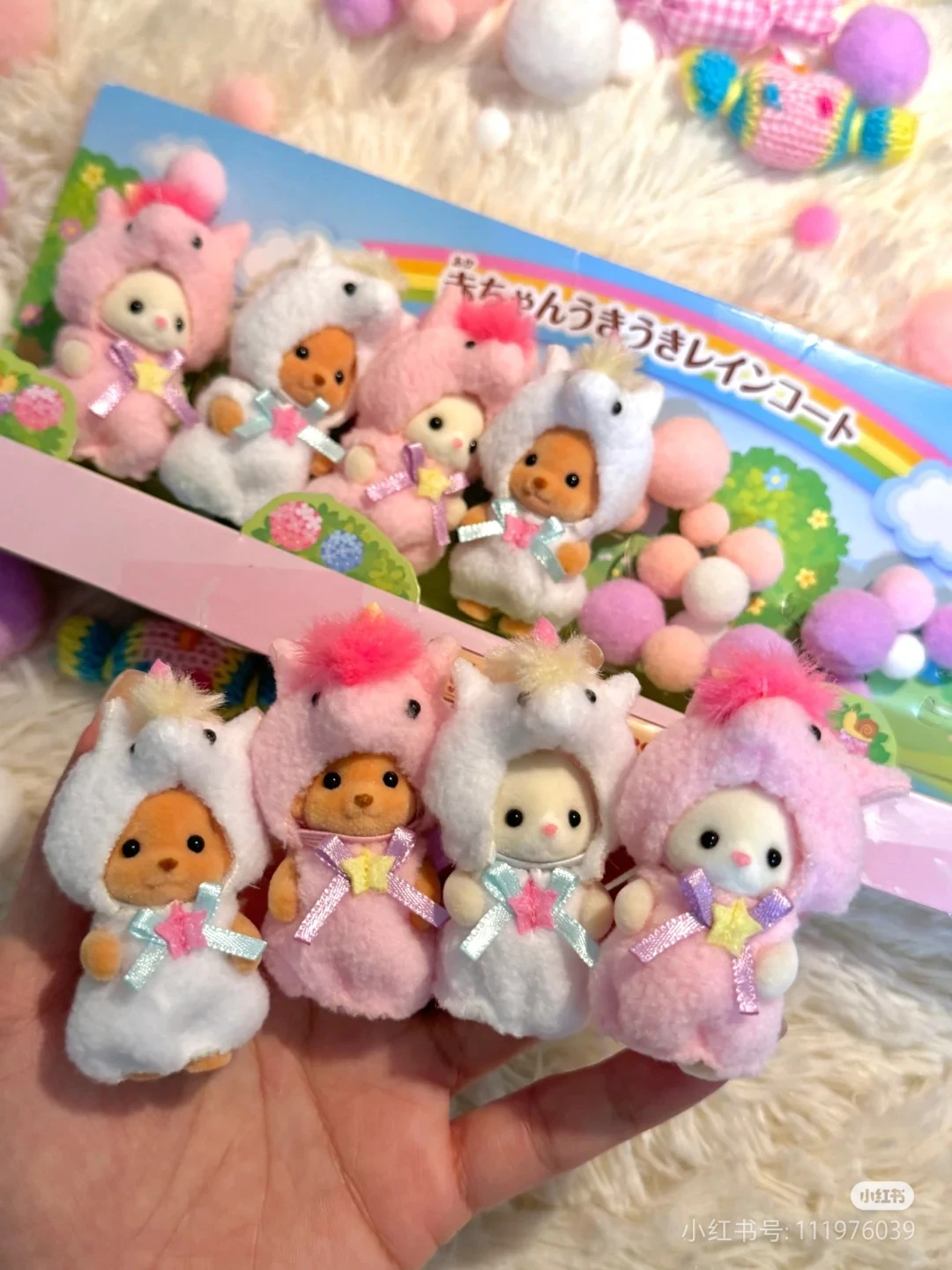 Original Japan Sylvanian Families Anime Figures Christmas Set Robot Unicorn Attack Toy Dressing Party Doll Festival Limited Gift