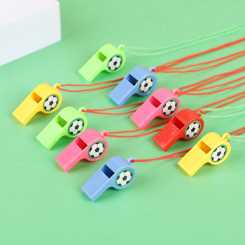 24Pcs Colorful Soccer Whistles Kids Football Birthday Party Favors Goodies Bag Pinata Filler Toys Boy Girl Christmas Gifts