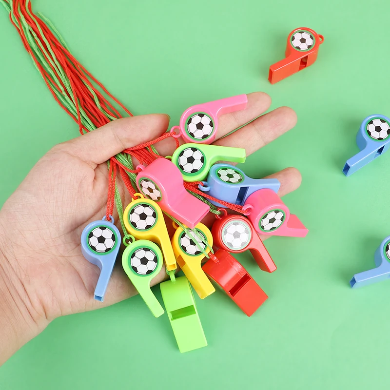 24Pcs Colorful Soccer Whistles Kids Football Birthday Party Favors Goodies Bag Pinata Filler Toys Boy Girl Christmas Gifts