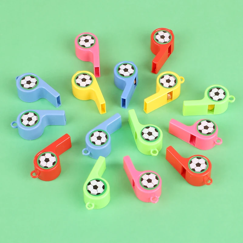 24Pcs Colorful Soccer Whistles Kids Football Birthday Party Favors Goodies Bag Pinata Filler Toys Boy Girl Christmas Gifts
