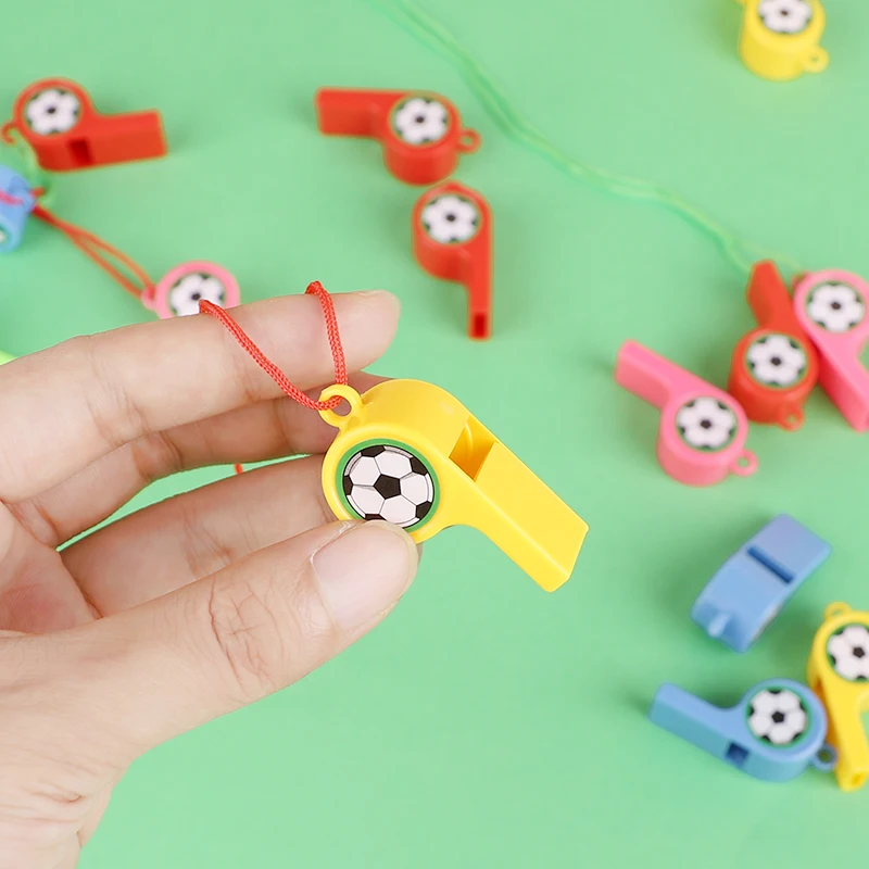 24Pcs Colorful Soccer Whistles Kids Football Birthday Party Favors Goodies Bag Pinata Filler Toys Boy Girl Christmas Gifts