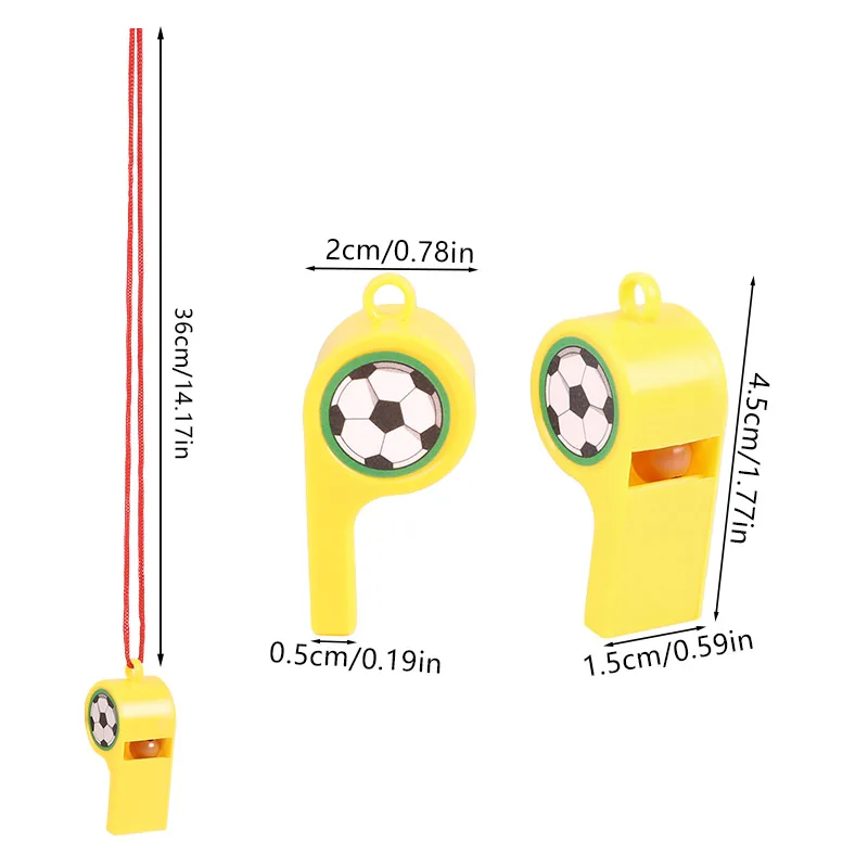 24Pcs Colorful Soccer Whistles Kids Football Birthday Party Favors Goodies Bag Pinata Filler Toys Boy Girl Christmas Gifts