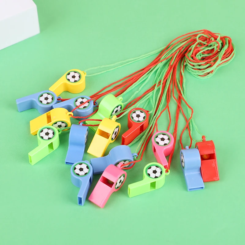 24Pcs Colorful Soccer Whistles Kids Football Birthday Party Favors Goodies Bag Pinata Filler Toys Boy Girl Christmas Gifts