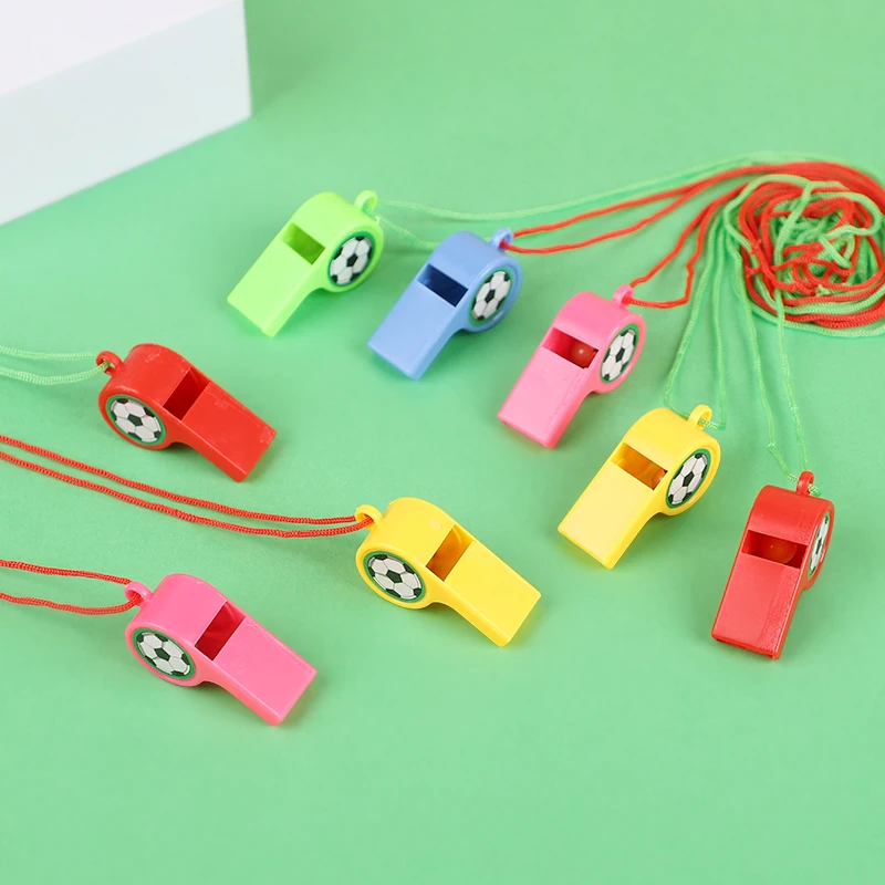 24Pcs Colorful Soccer Whistles Kids Football Birthday Party Favors Goodies Bag Pinata Filler Toys Boy Girl Christmas Gifts