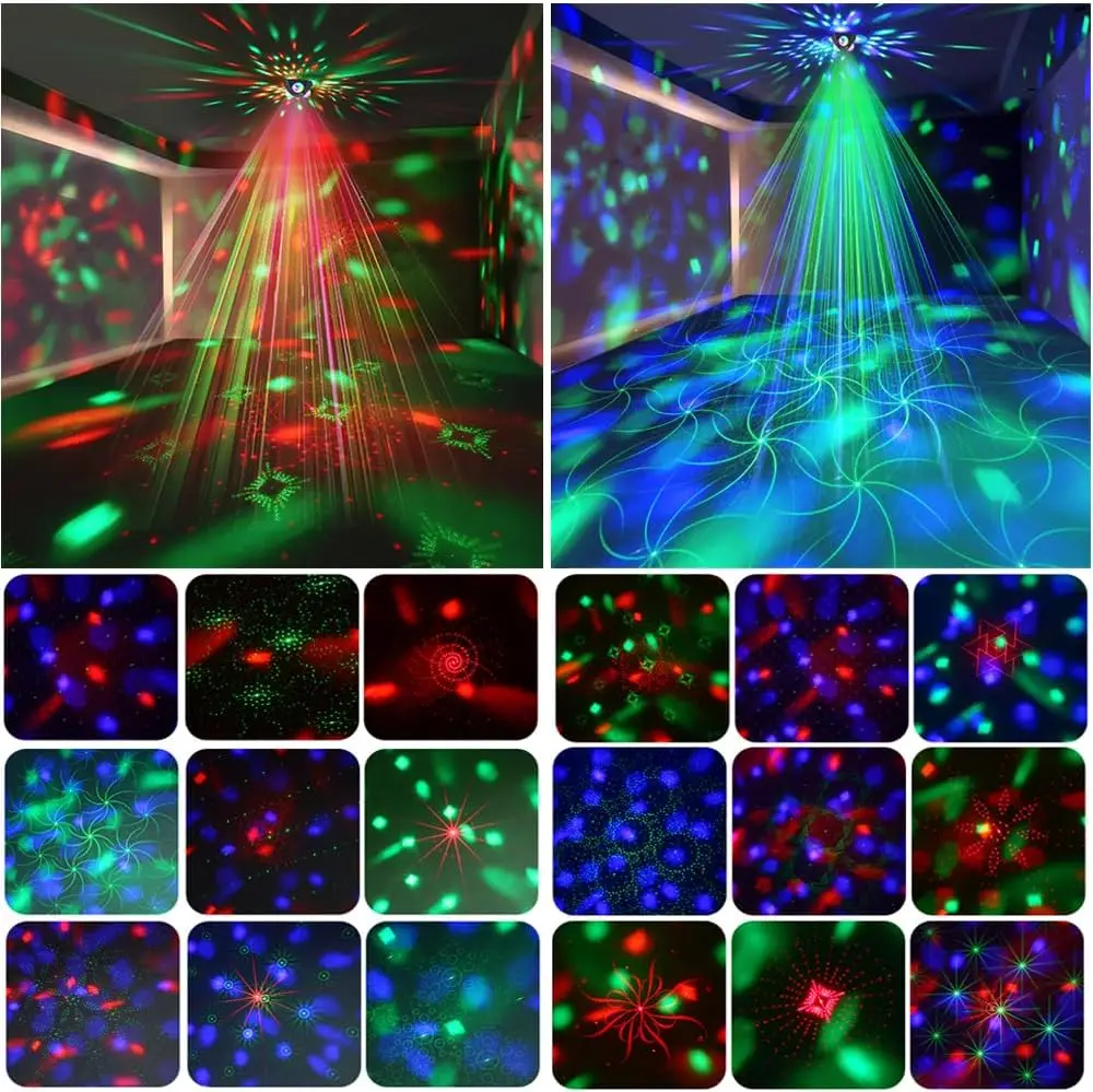 Party Lights, Disco DJ Strobe Lights, Carnival Stage Projector Effects, Dance Club Lighting DJ Christmas Halloween Birthday Fami