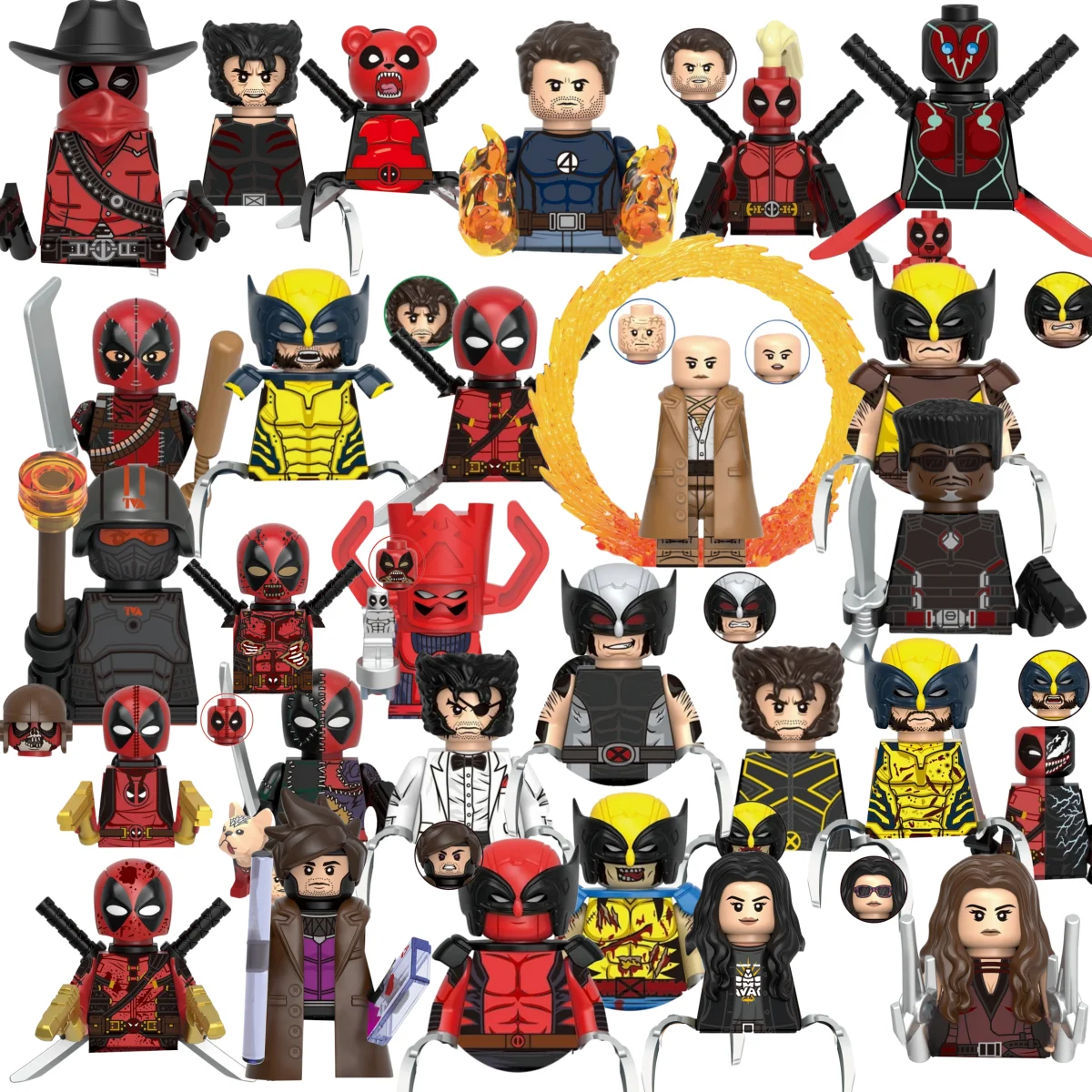 Blind Box Mini Building Blocks G0172 Figures Big Goblin Spiderman Iron Man Venom Captain Hawk Deadpool Armor Christmas Gifts Toy
