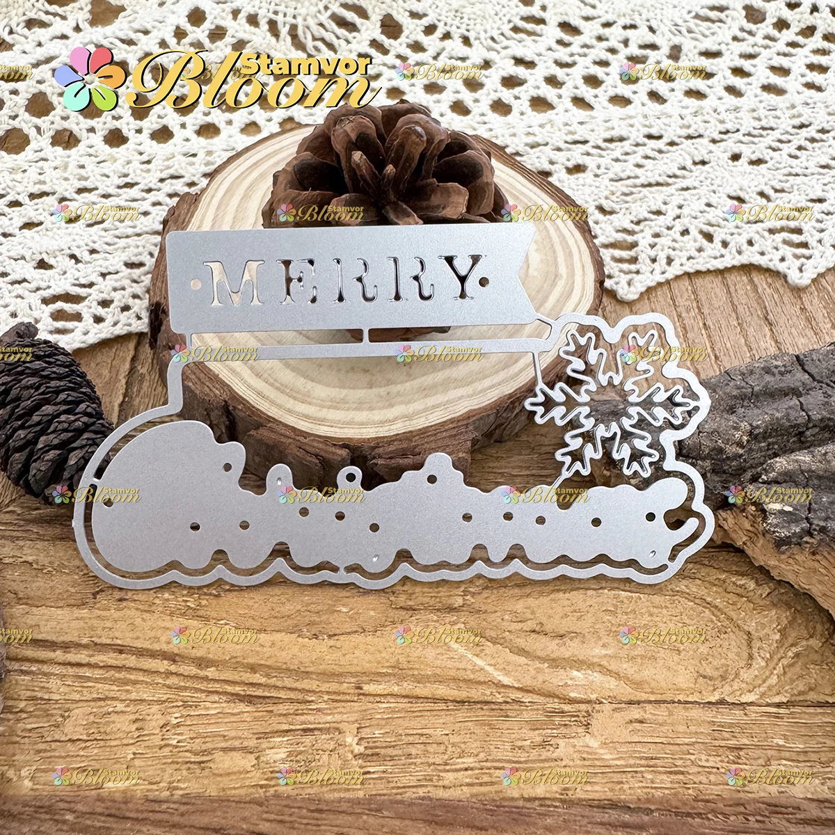 Original Lovely Layers Christmas Title MERRY CHRISTMAS Metal Cutting Dies Scrapbooking Decorative Embossing