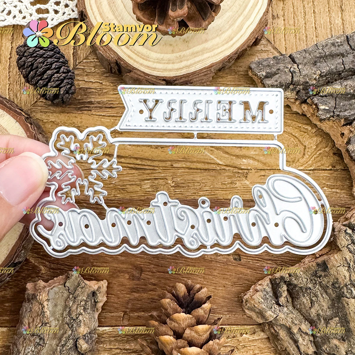 Original Lovely Layers Christmas Title MERRY CHRISTMAS Metal Cutting Dies Scrapbooking Decorative Embossing