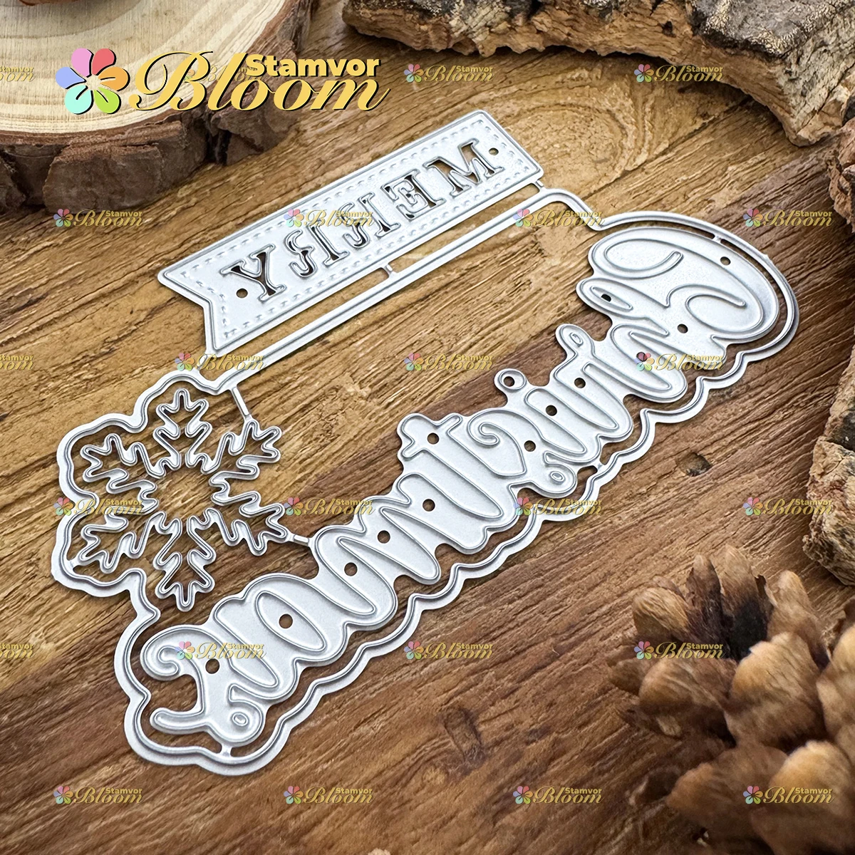 Original Lovely Layers Christmas Title MERRY CHRISTMAS Metal Cutting Dies Scrapbooking Decorative Embossing