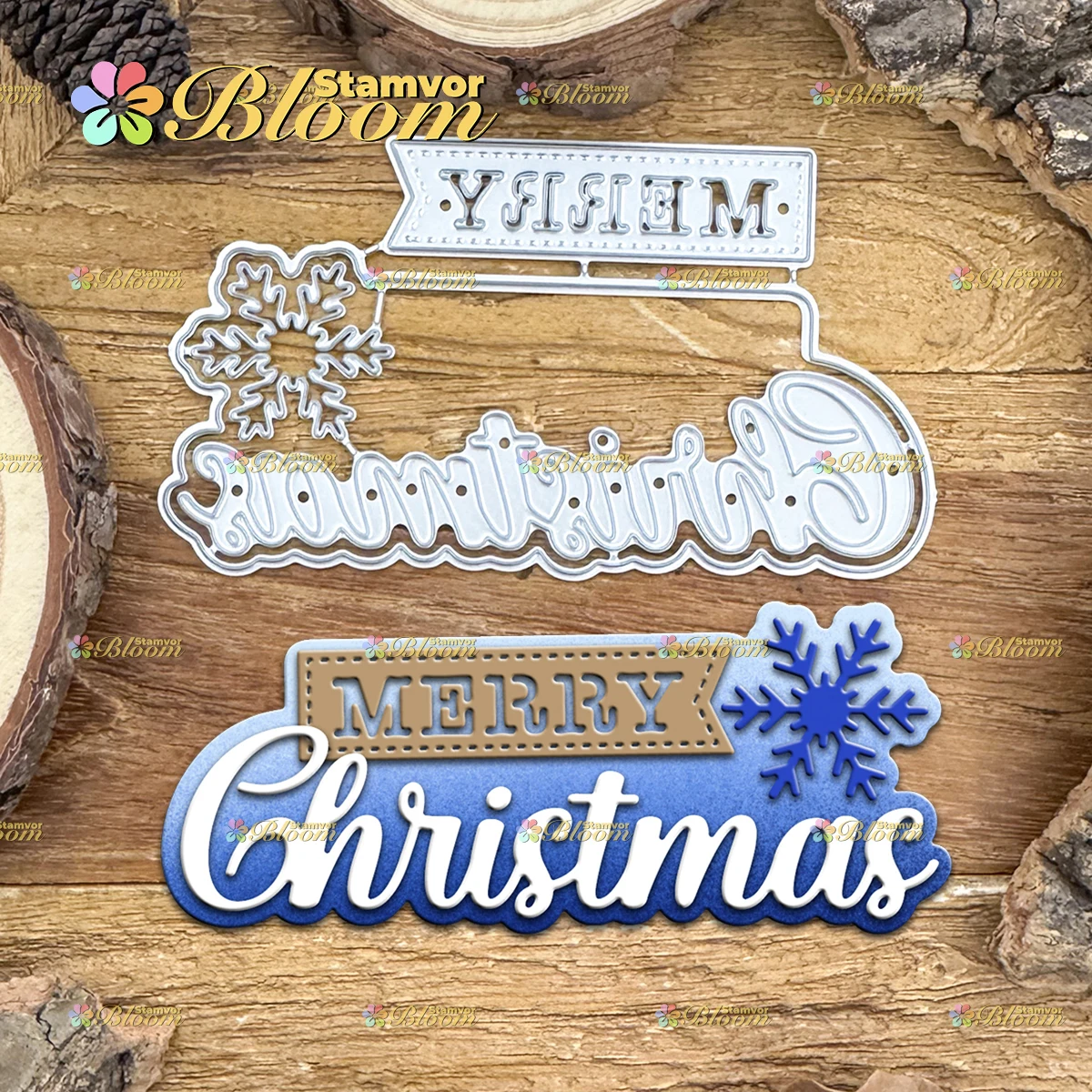 Original Lovely Layers Christmas Title MERRY CHRISTMAS Metal Cutting Dies Scrapbooking Decorative Embossing