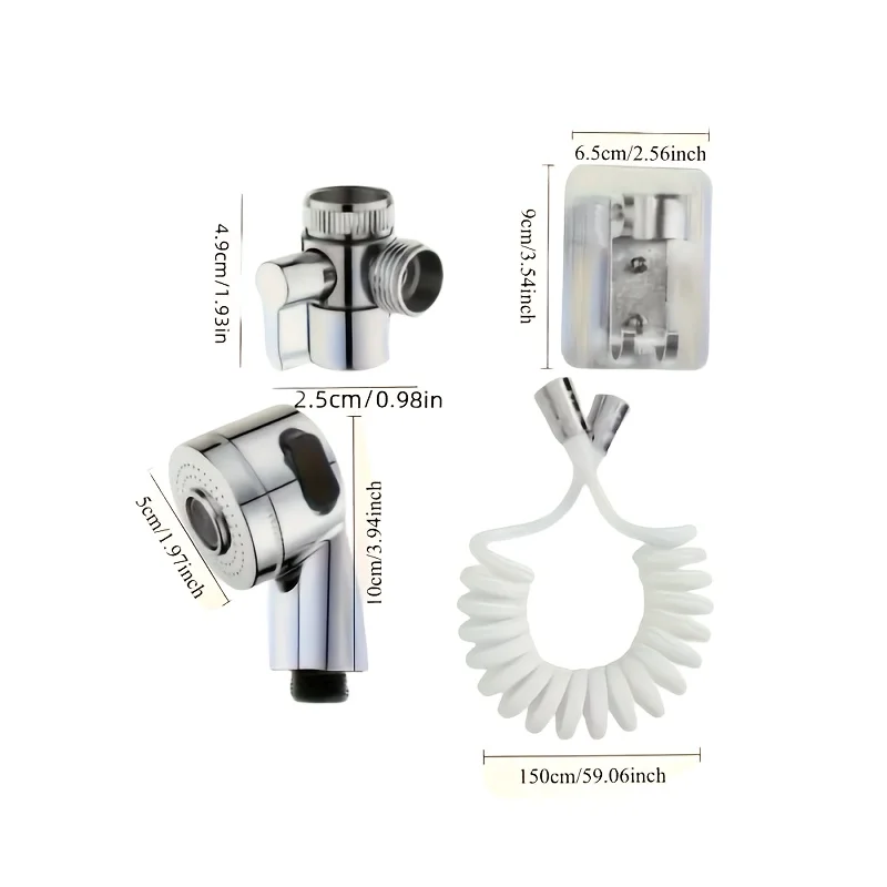 Wall-Mounted Faucet Extender with Shower Head, Pet Bathing Bathroom Adapter, Perfect Christmas Halloween Gift for Pet Owners