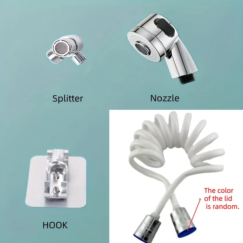 Wall-Mounted Faucet Extender with Shower Head, Pet Bathing Bathroom Adapter, Perfect Christmas Halloween Gift for Pet Owners