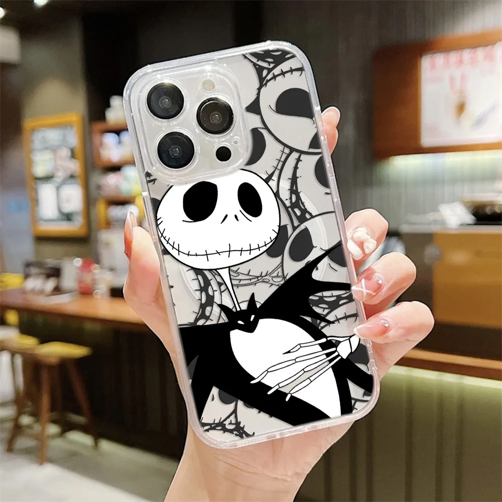 HOT The Nightmare before Christmas Magnetic Phone Case for iPhone 17 16 15 14 13 12 11 8 7 Air Plus Pro Max Soft Clear Tpu Cover