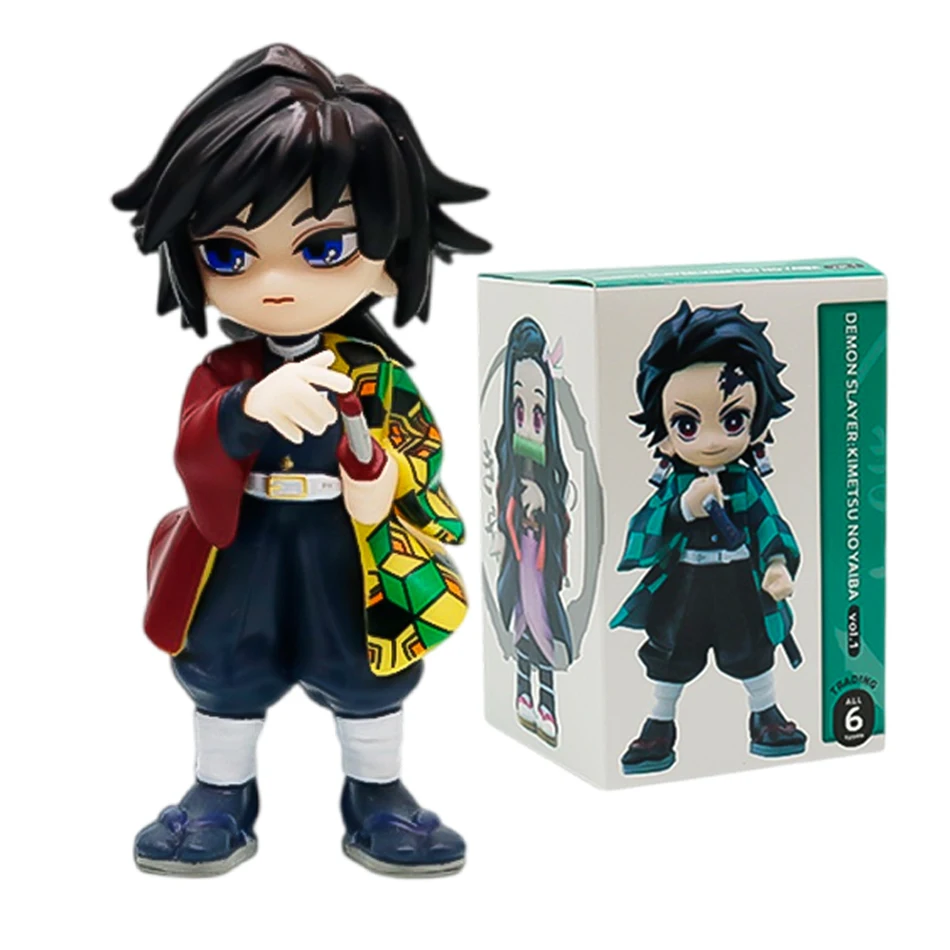 Anime Demon Slayer Figure Tanjiro Kamado Nezuko Anime Blind Box Toys Statue PVC Model Ornament Child Birthday Christmas Gift