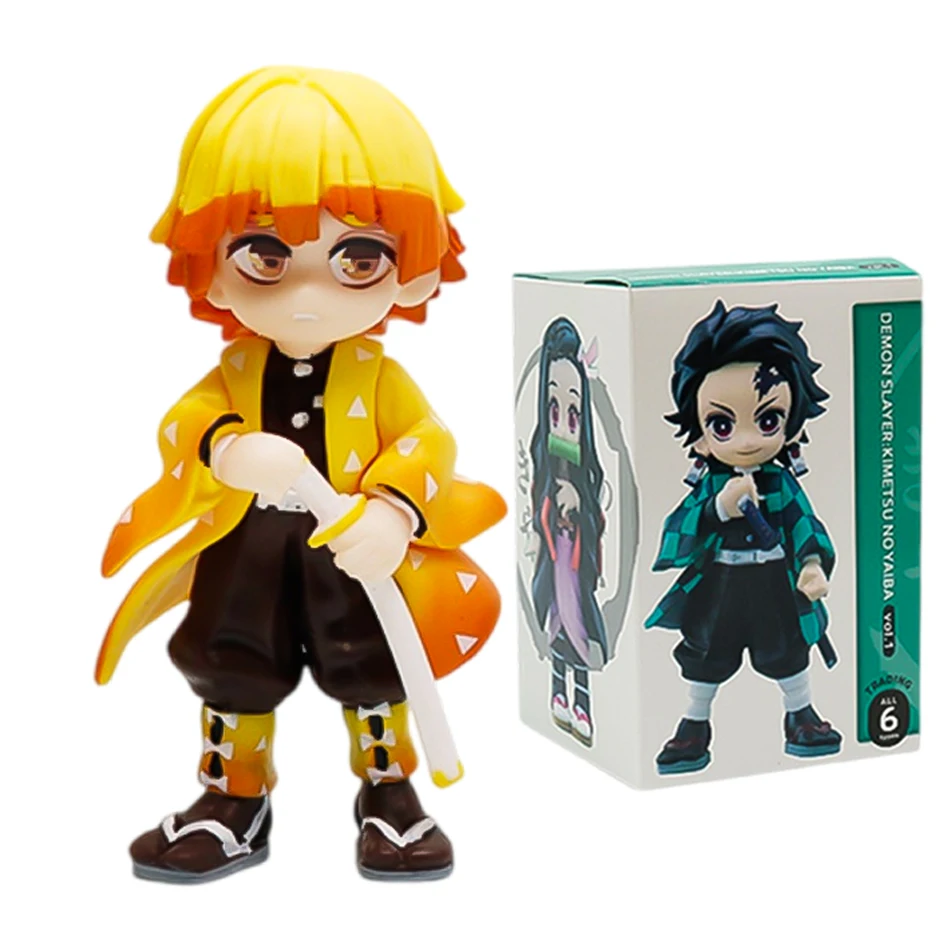 Anime Demon Slayer Figure Tanjiro Kamado Nezuko Anime Blind Box Toys Statue PVC Model Ornament Child Birthday Christmas Gift
