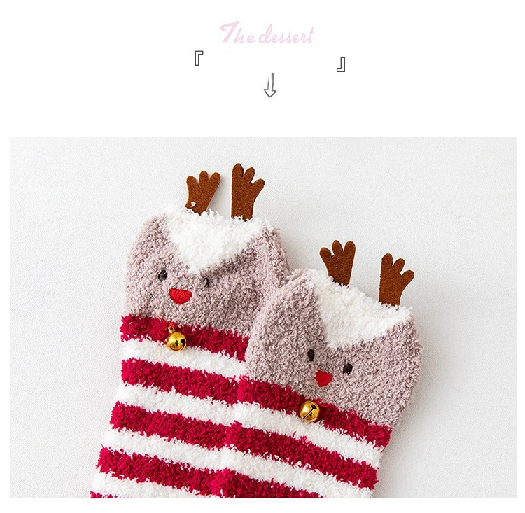 Striped Long Socks Womens Panda Cat Winter Warm Ladies Girls Black White Funny Over Above Knee Thigh High Stockings Christmas