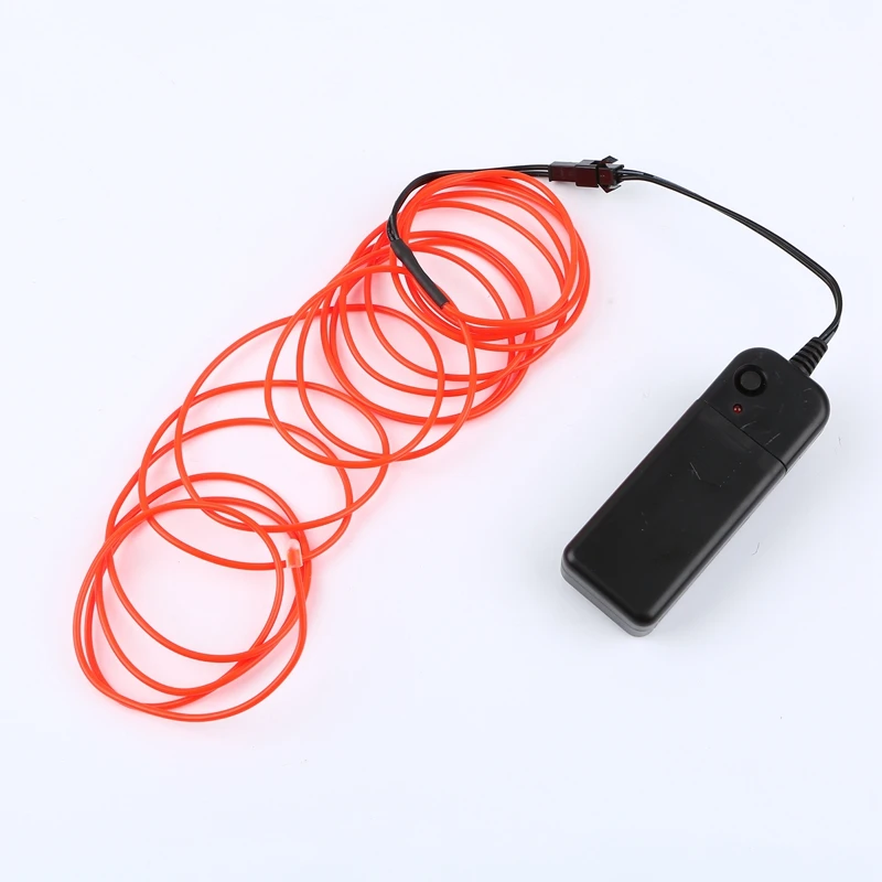 Glow EL Wire Cable LED Neon Christmas Dance Party DIY Costumes Clothing Luminous Car Light Decoration Clothes Ball Rave 1m/3m/5m