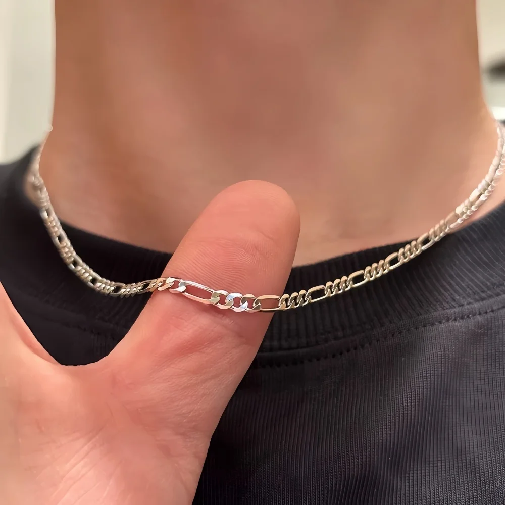 40-75cm 925 sterling Silver 16-30 Inches fine 4MM chain Necklaces for women fashion party wedding Jewelry Christmas gifts